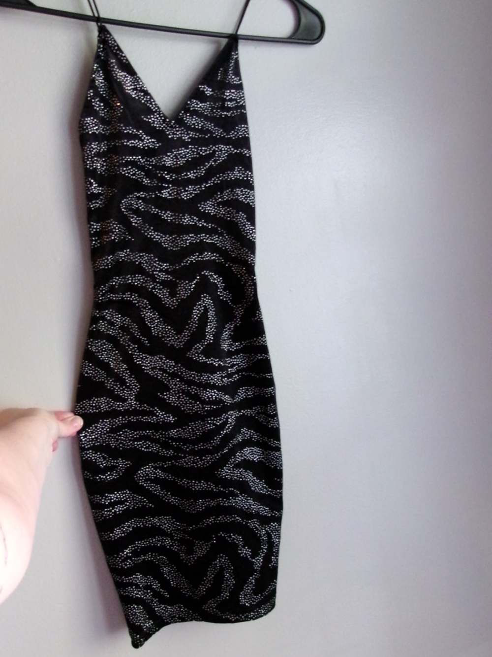 H&M Black Embellished Divided dress